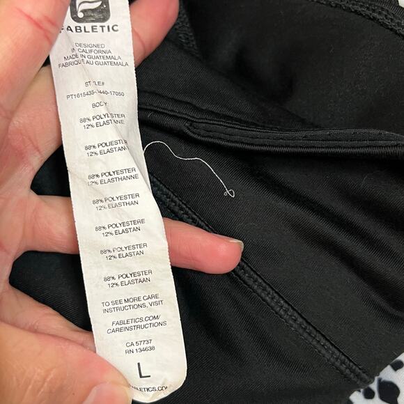 Fabletics Powerhold Brogan Leggings Large Womens Splatter Workout Athletic Gym - Picture 8 of 8